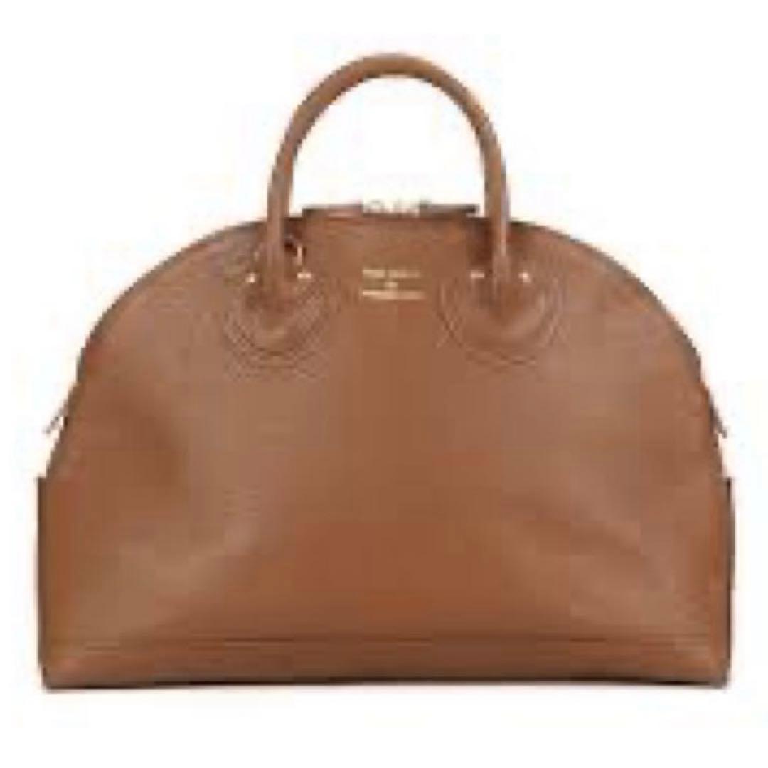 【極美品】YOUNG&OLSEN エンボスドレザージップボートバッグ M 茶色