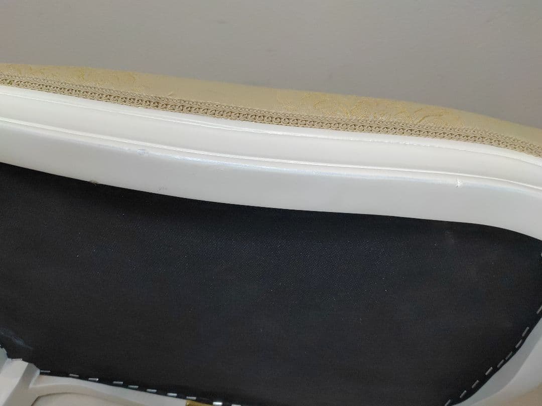 ホワイト 猫脚スツール ロココ調 アンティーク