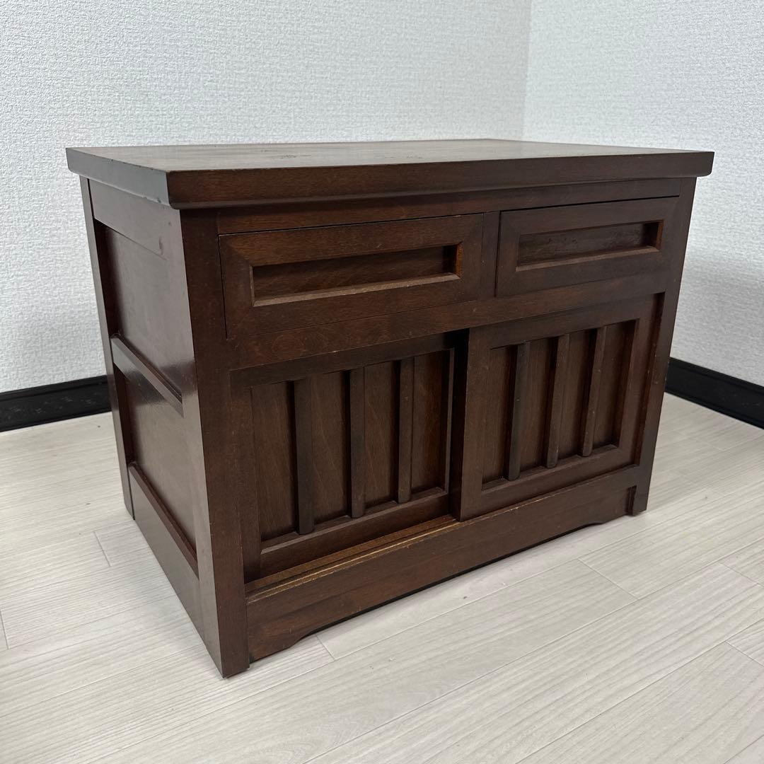 希少品 松本民芸家具 立体的なデザイン 水目桜 小箪笥 ミニチェスト※i4※