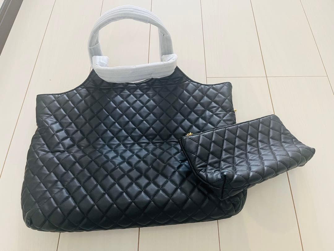 YSL キルティング ブラック マザーズバッグ