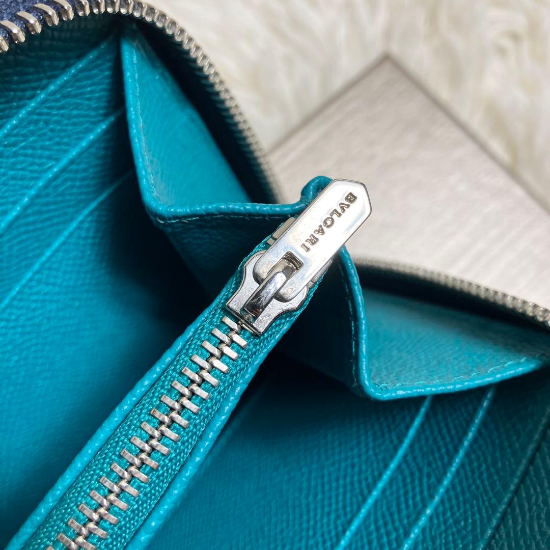 【未使用級】ブルガリ ラウンドジップ ビーゼロワンレザーネイビー FRID搭載