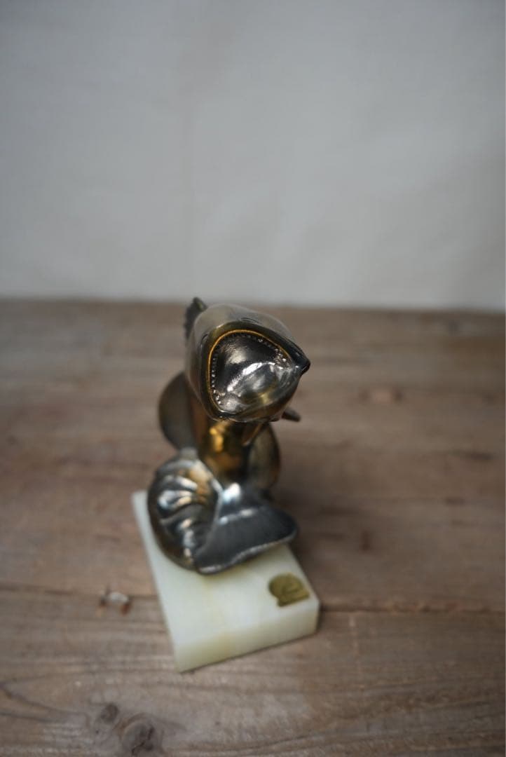 ヴィンテージ 真鍮製トロフィーブラックバスフィギュア