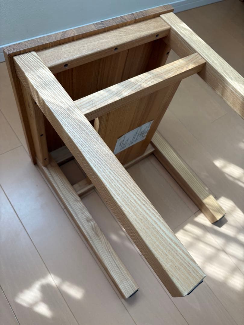 無印良品 木製サイドテーブルベンチ　タモ材　廃盤品