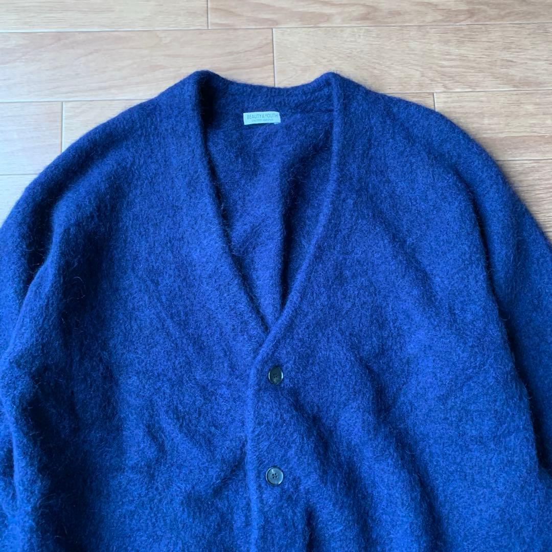 B&Y ユナイテッドアローズ モヘア混 ウール Vネック カーディガン XL