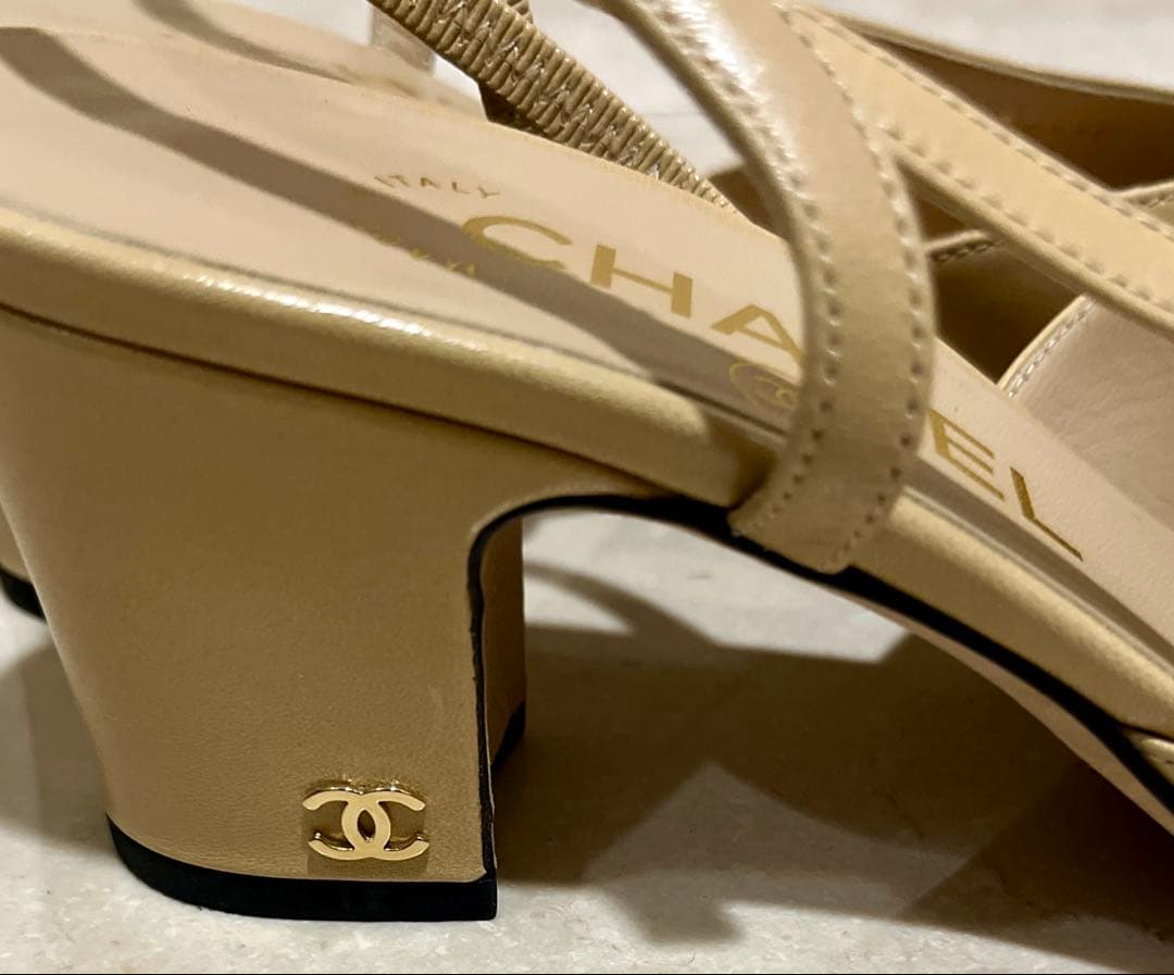 n*u様 (美品】CHANEL スリングバックシューズ　35.5