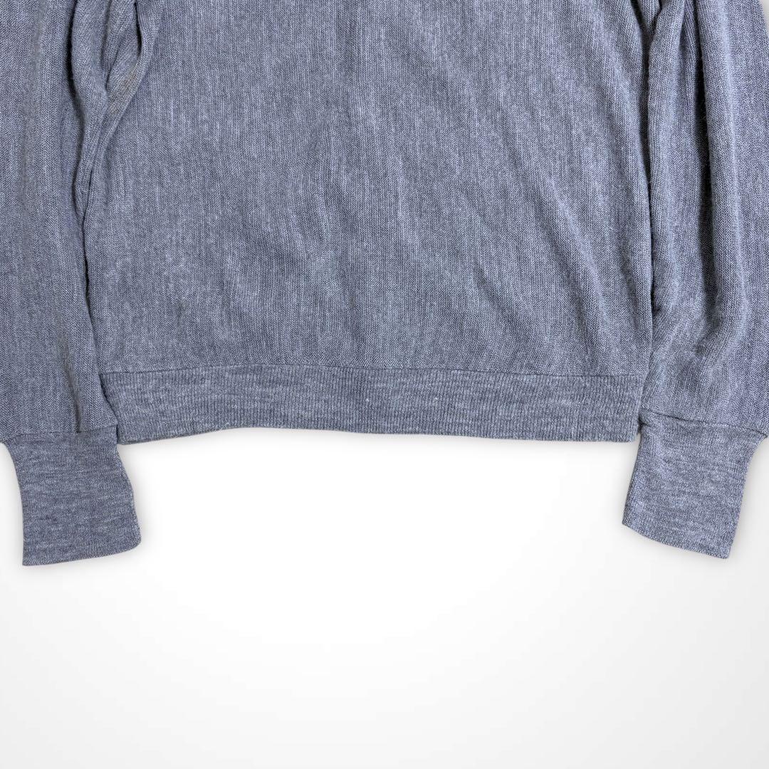 90s Dior ロゴ刺繍 アクリル カーディガン XL グレー