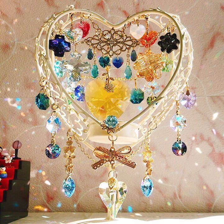 さーちん☆ハート❤︎ ❤︎ ❤︎スタンド付きサンキャッチャー✧♡