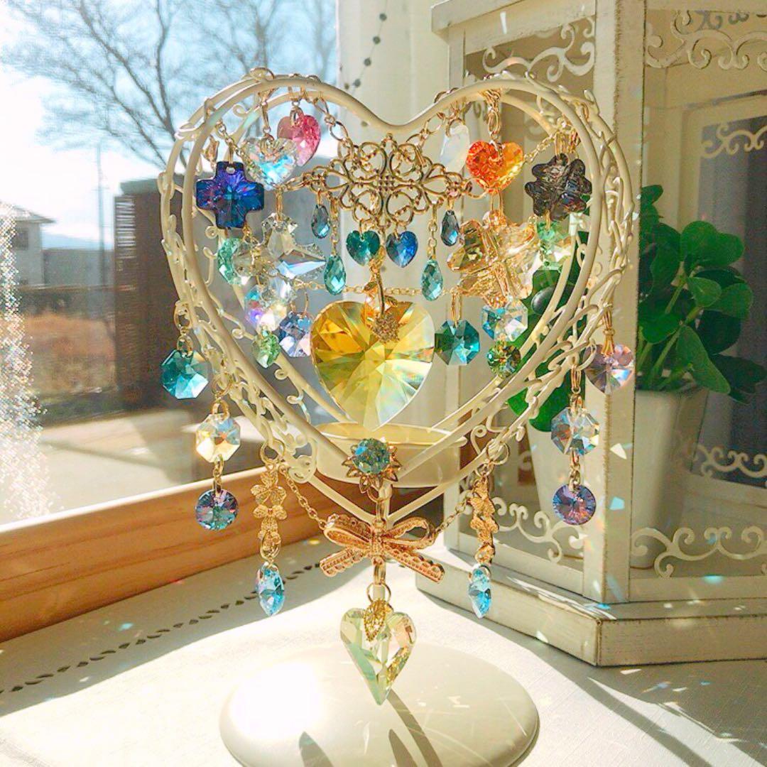 さーちん☆ハート❤︎ ❤︎ ❤︎スタンド付きサンキャッチャー✧♡