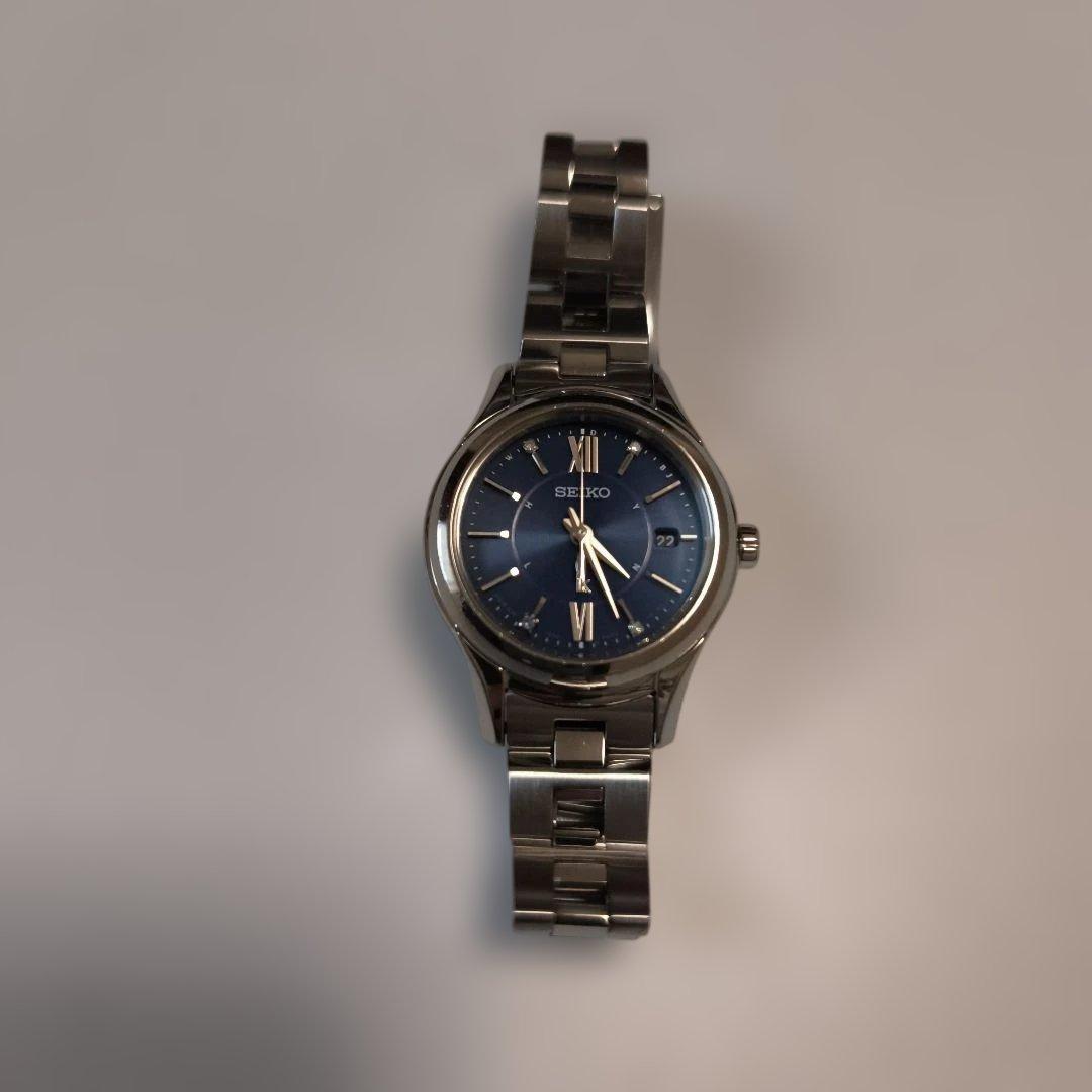 SEIKO　LUKIA　ルキア　電波ソーラー　ダイヤ入り　ネイビー限定品　美品！