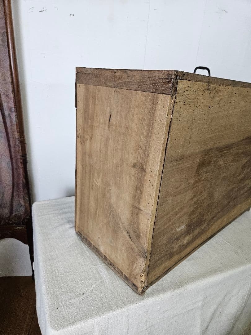 フランスアンティーク 陳列棚 古い木箱 棚板付き 木製 無垢材 飾り棚 小型