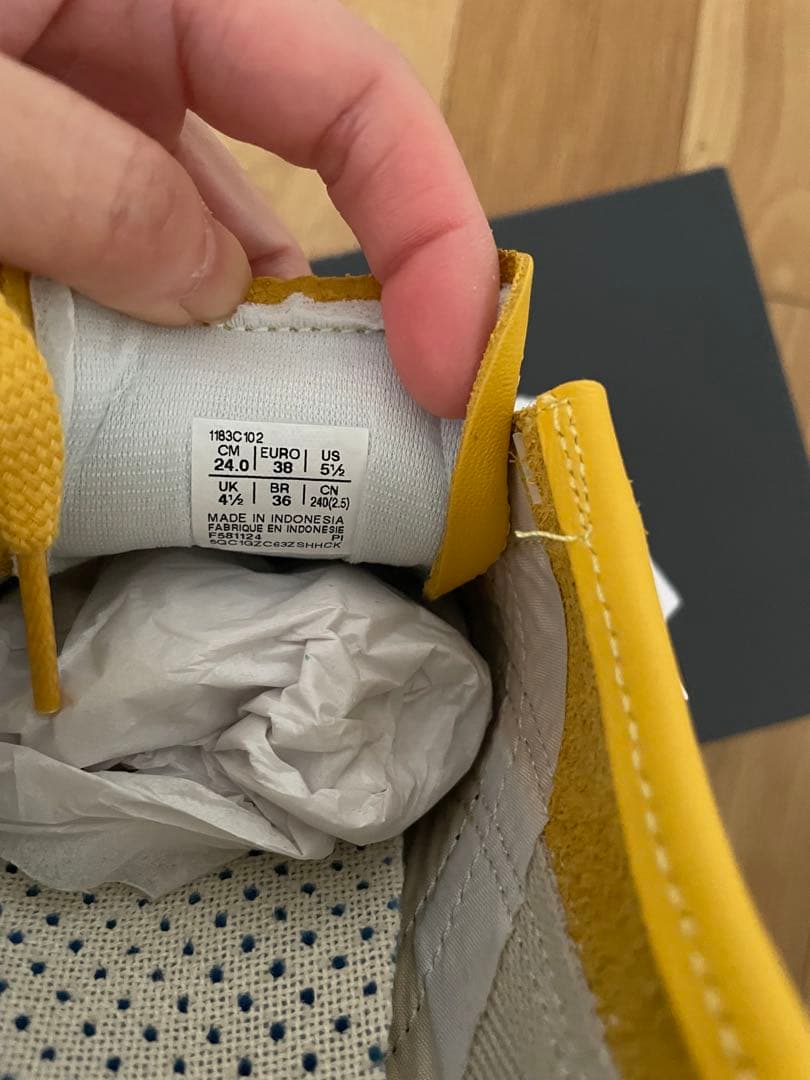 Onitsuka Tiger イエロースニーカー 24cm