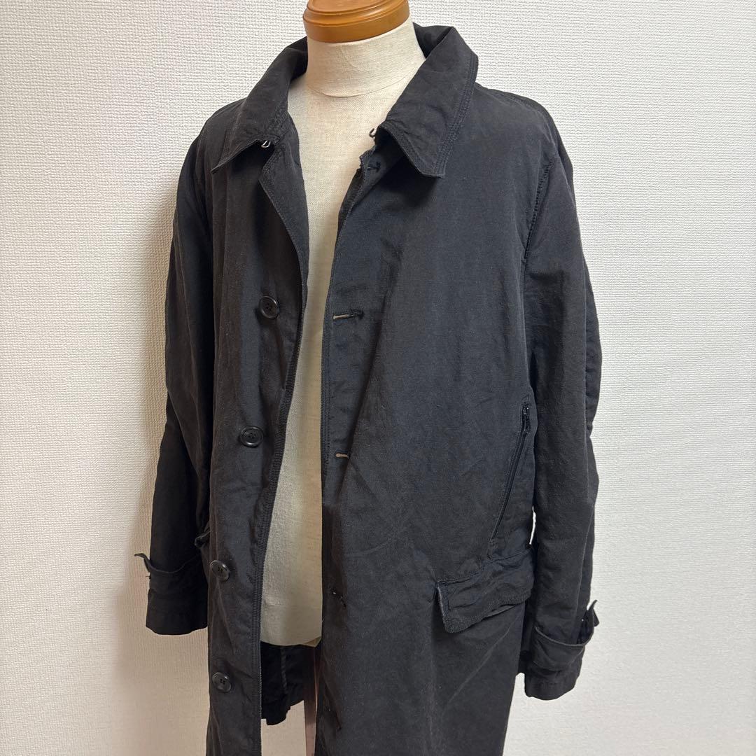 SAGE DE CRET リネンポリエステル交織シャンブレー ステンカラーコート