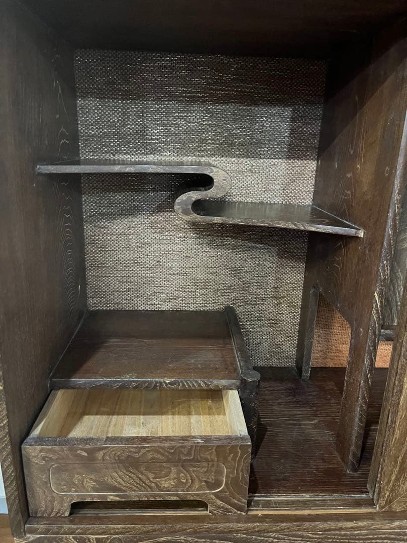 【アンティーク】昭和レトロ 小箪笥 茶箪笥 食器棚 和風キャビネット 収納棚