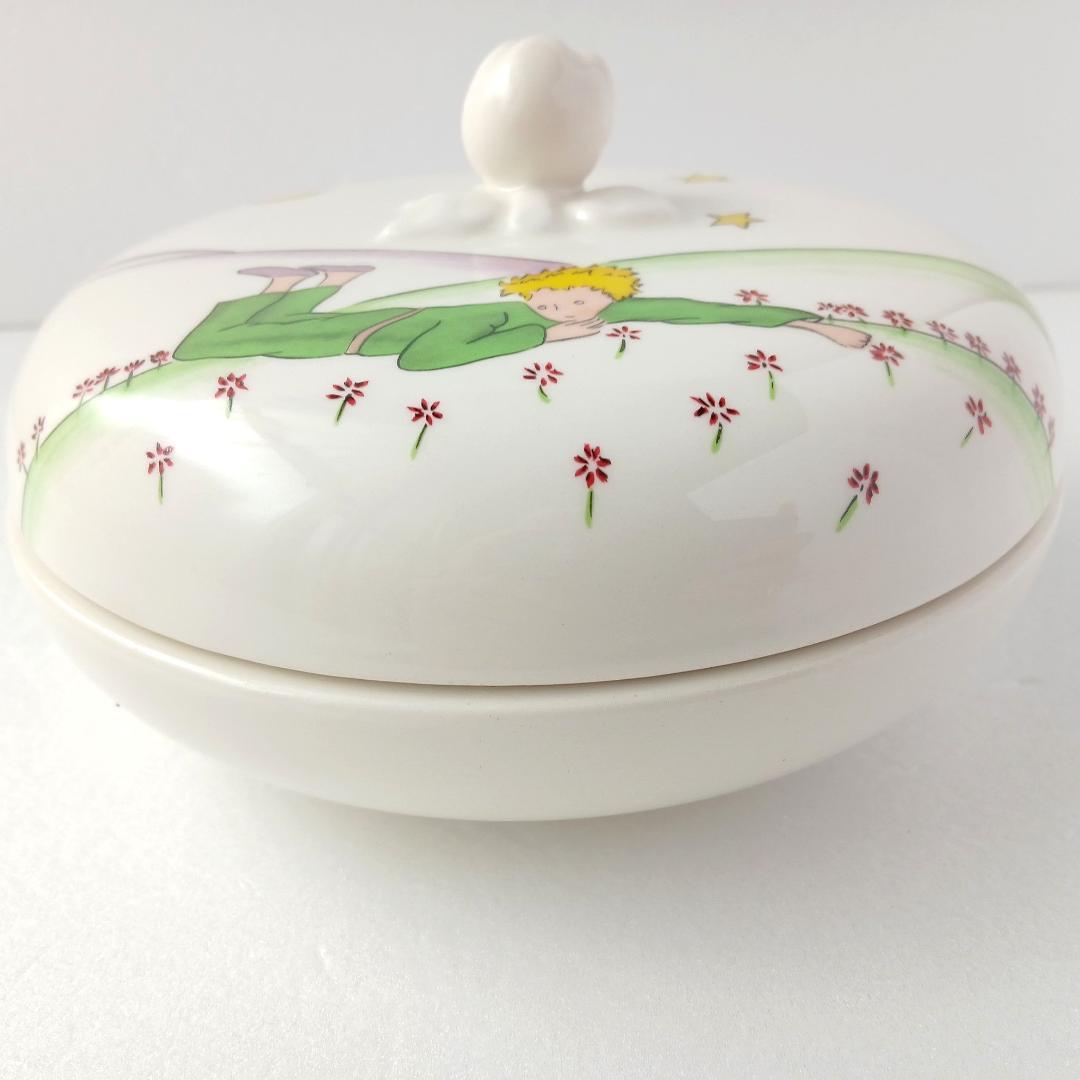 希少 ジアン Gien 星の王子さま 様 蓋付きボウル 小物入れ フランス製