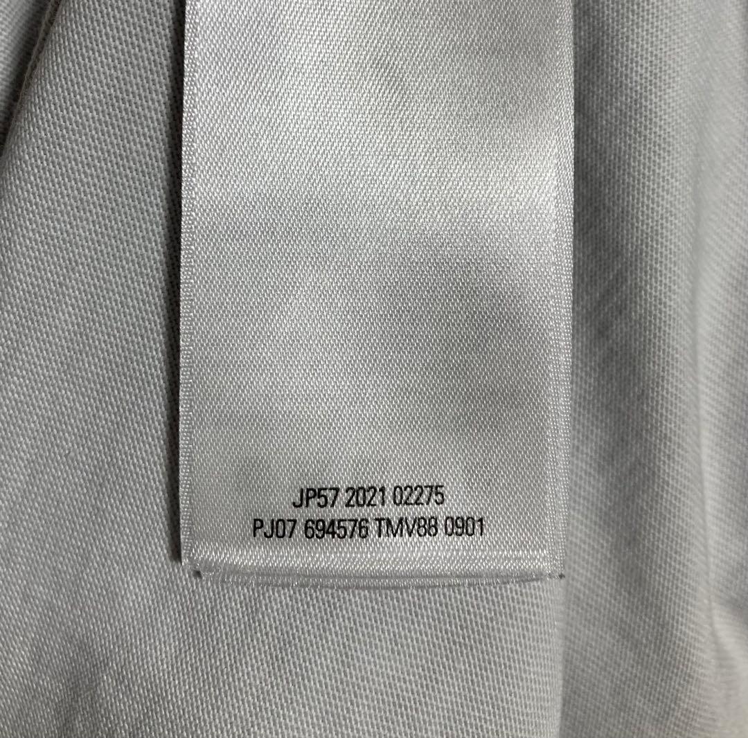 BALENCIAGA バレンシアガ　デストロイ　メタルロゴ　tシャツ グレー