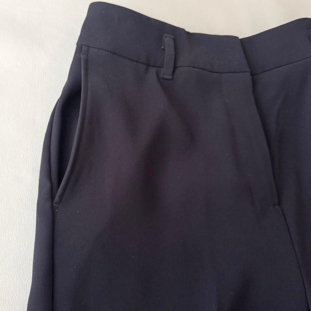 PLST 洗える ノーカラージャケット パンツ セットアップ ネイビー S