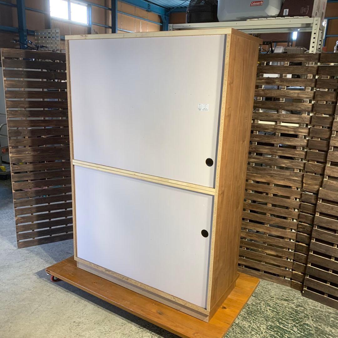 K757 古賀家具 OP フィルミア W122cm ガラス戸 食器棚