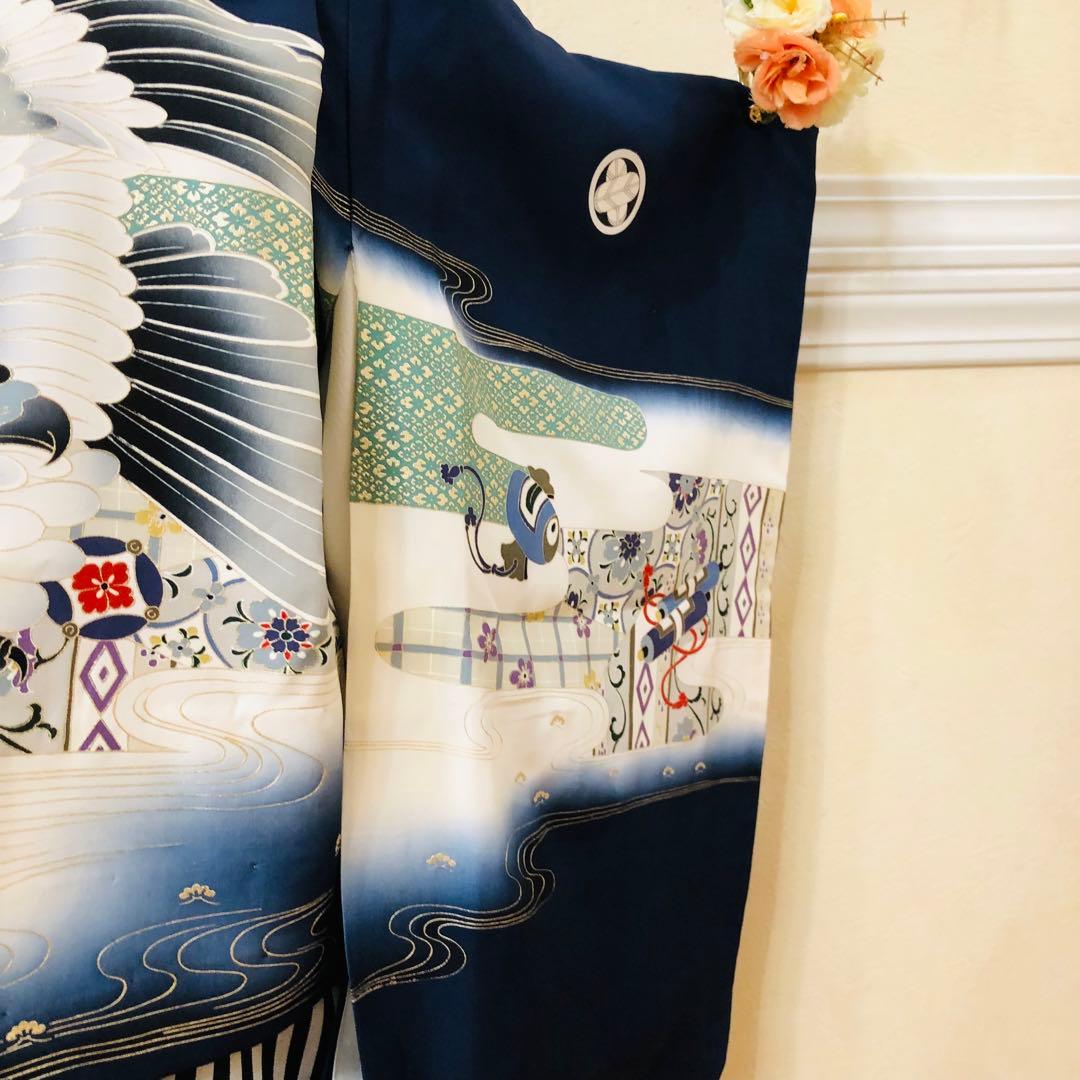 七五三 五歳‼️黒地 豪華男の子 鷹完全️フルセット‼️お家から揃え無 逸品‼️