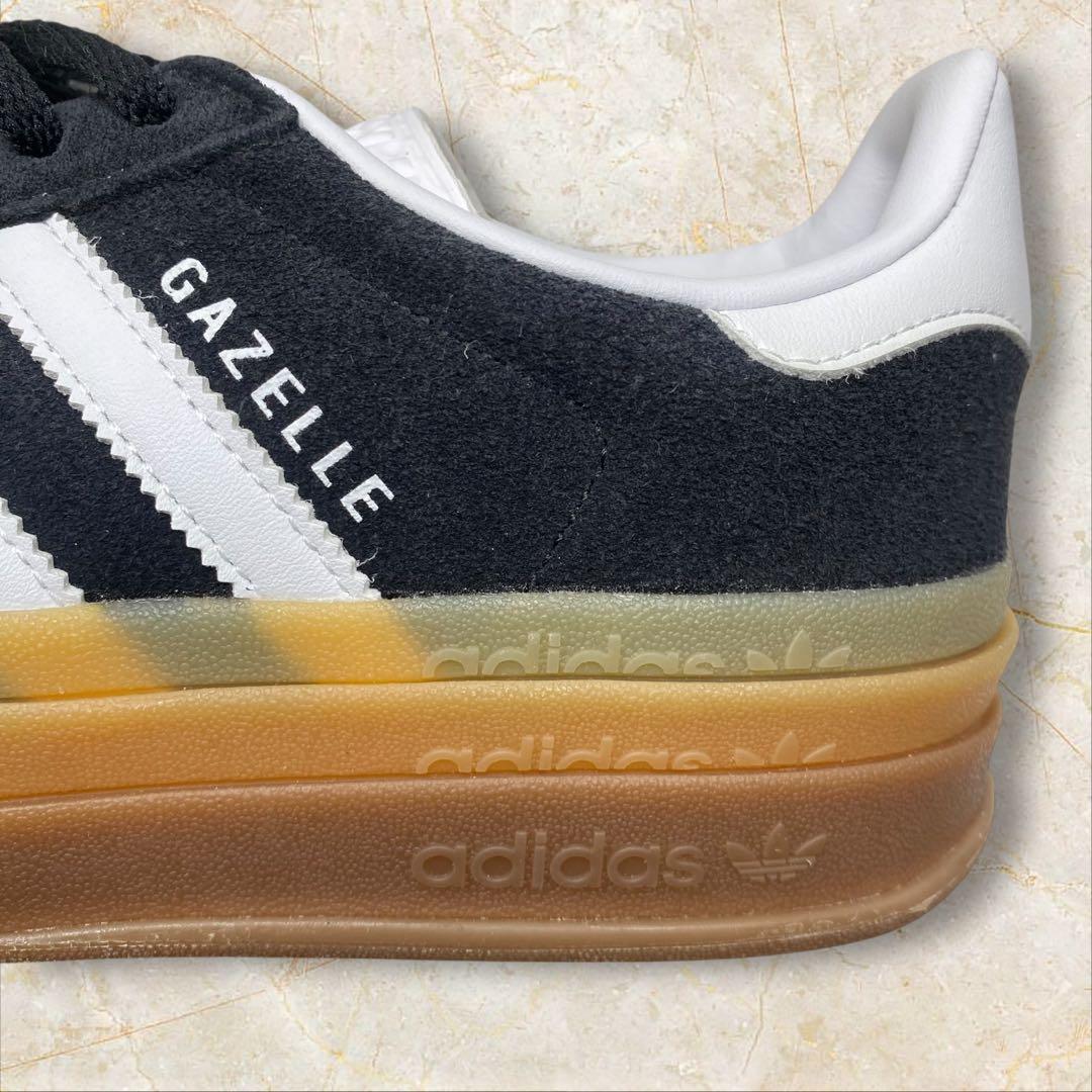 未使用 adidas ガゼル ボールド アディダス 厚底 24.5 ブラック 黒