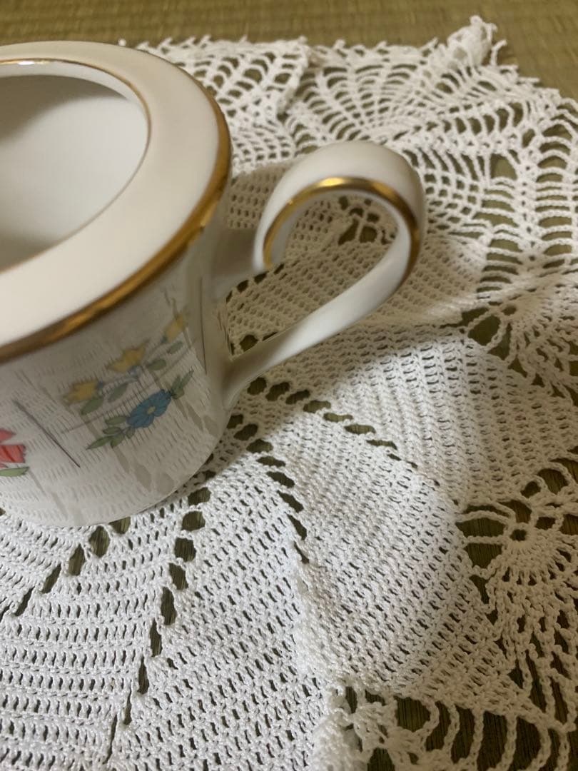 ノリタケ　昭和レトロポップ　ポット＆クリーマー　アイボリーチャイナ