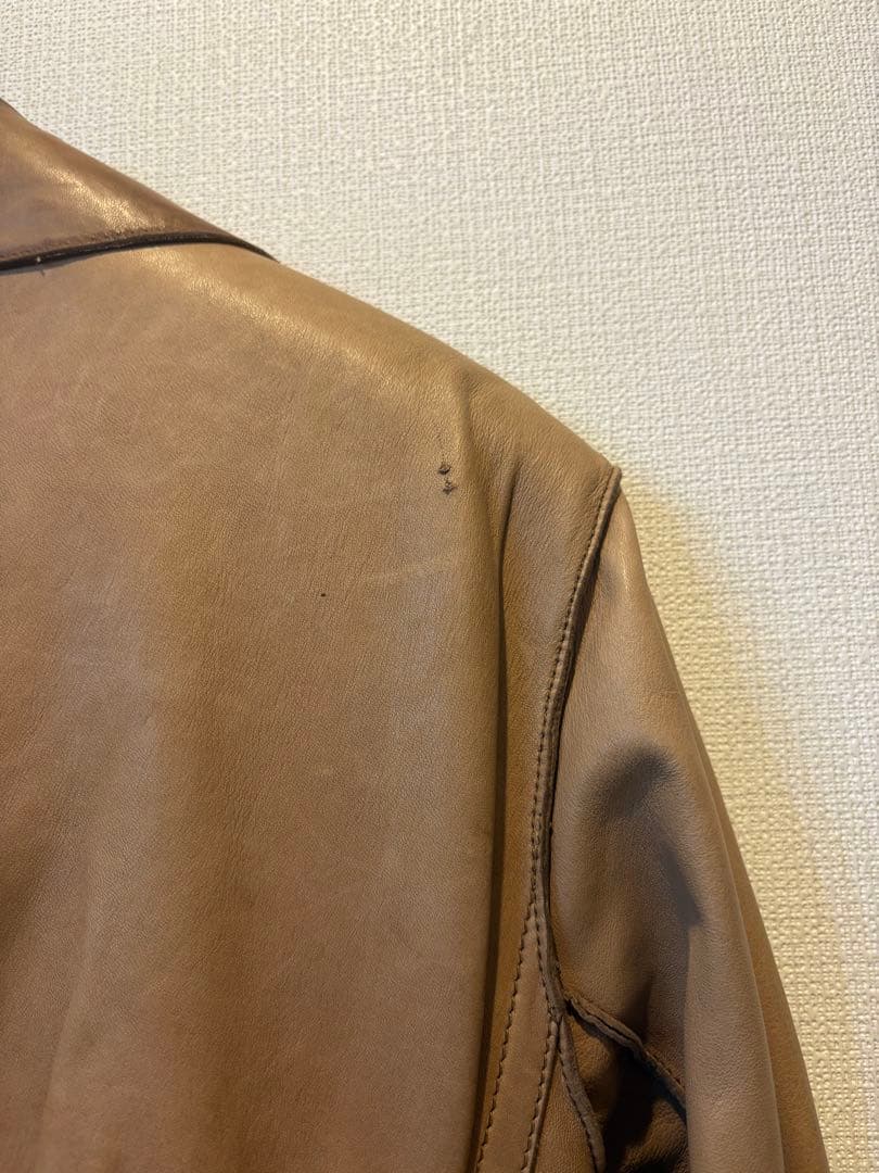 ブラウンレザー ロングコート