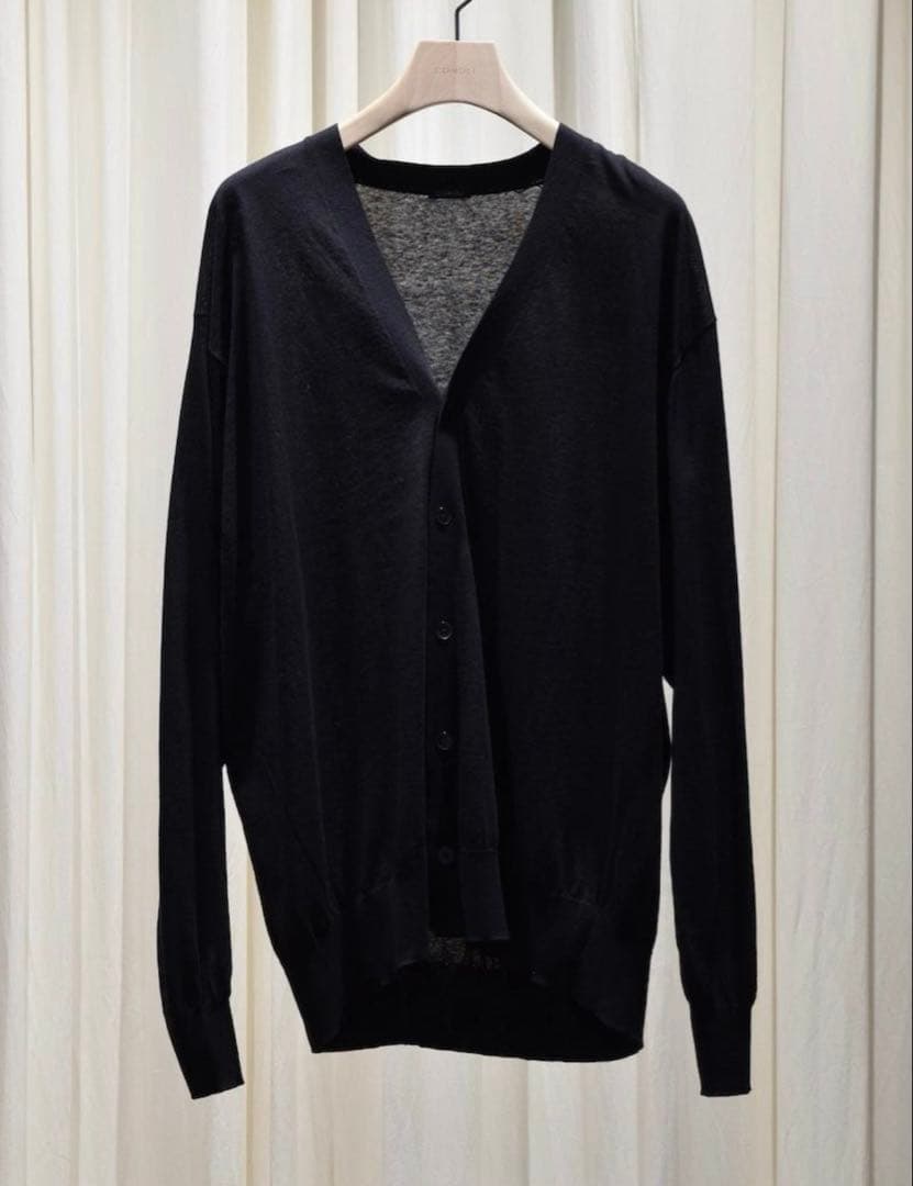 25ss COMOLI コットン Vネックカーディガン