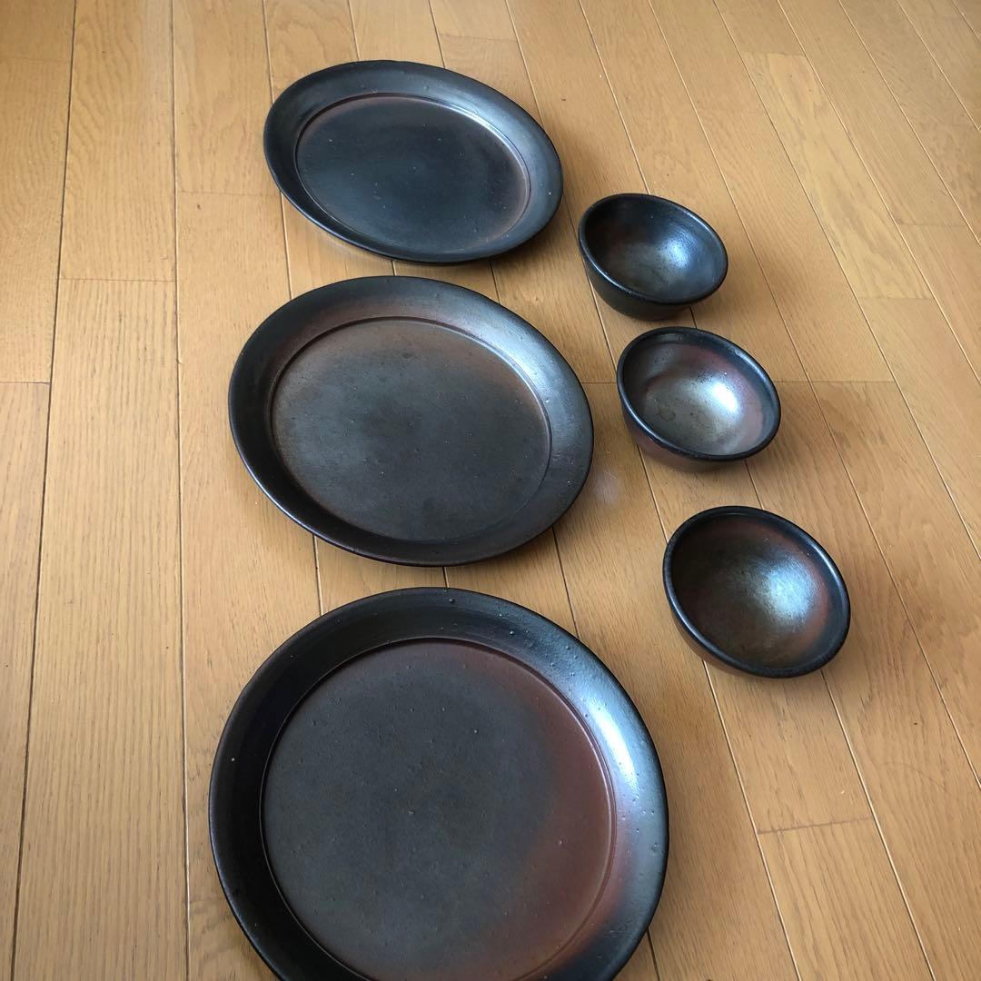 常滑焼陶器皿、小鉢セット