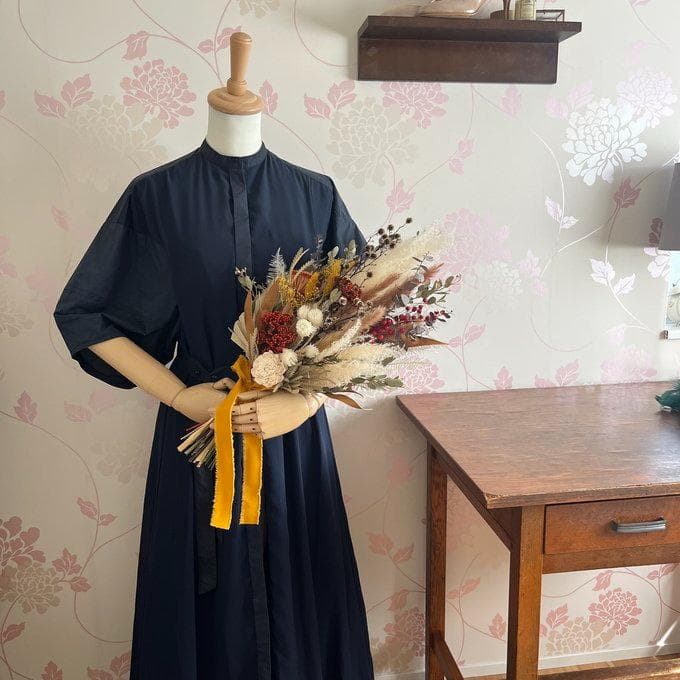 約60cm・ブリックオレンジのワイルドロングスワッグ LLサイズ