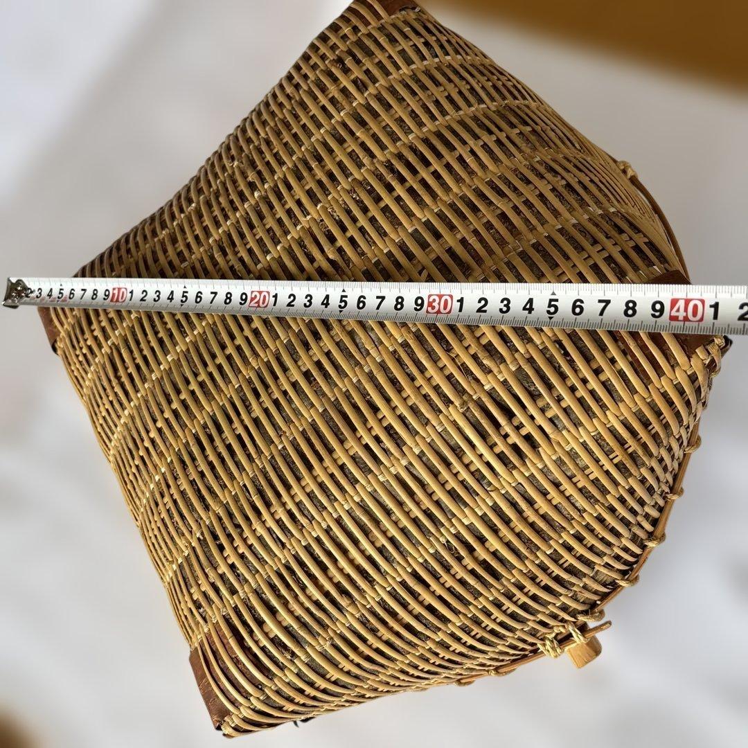 竹製籠　竹製円形 直径約40cm