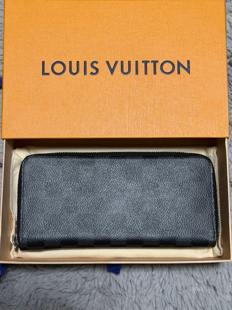 【美品】ルイヴィトン ダミエ ジッピーウォレット ヴェルティカル 長財布 黒