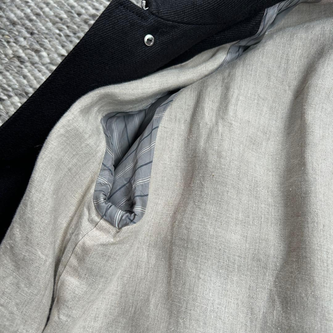 ネストローブ　コンフェクト　厚手の麻のコート　サイズ3 黒