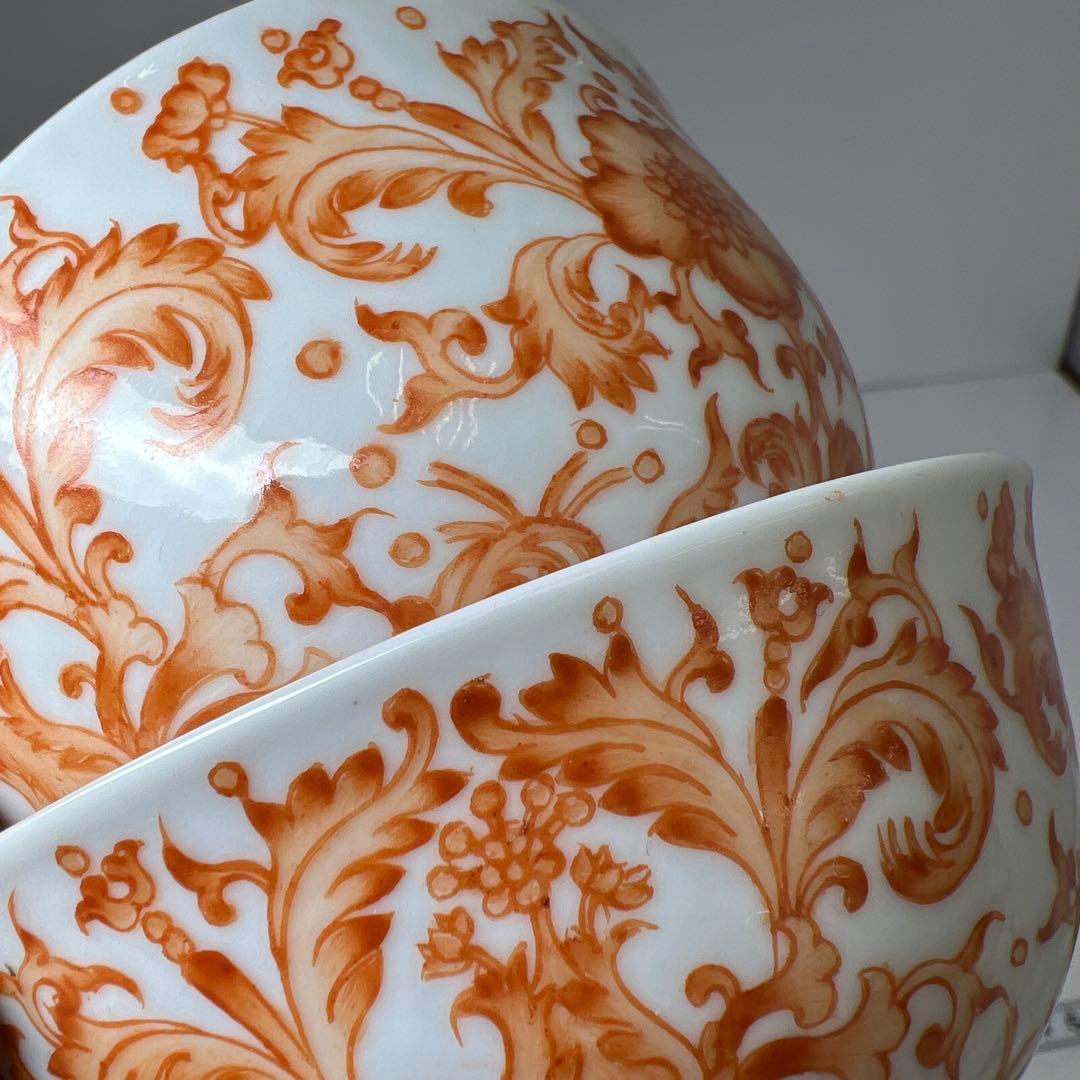 中国美術　大清光緒年製　粉彩　煎茶碗、鉢　４脚　東K8-0203② タニチ