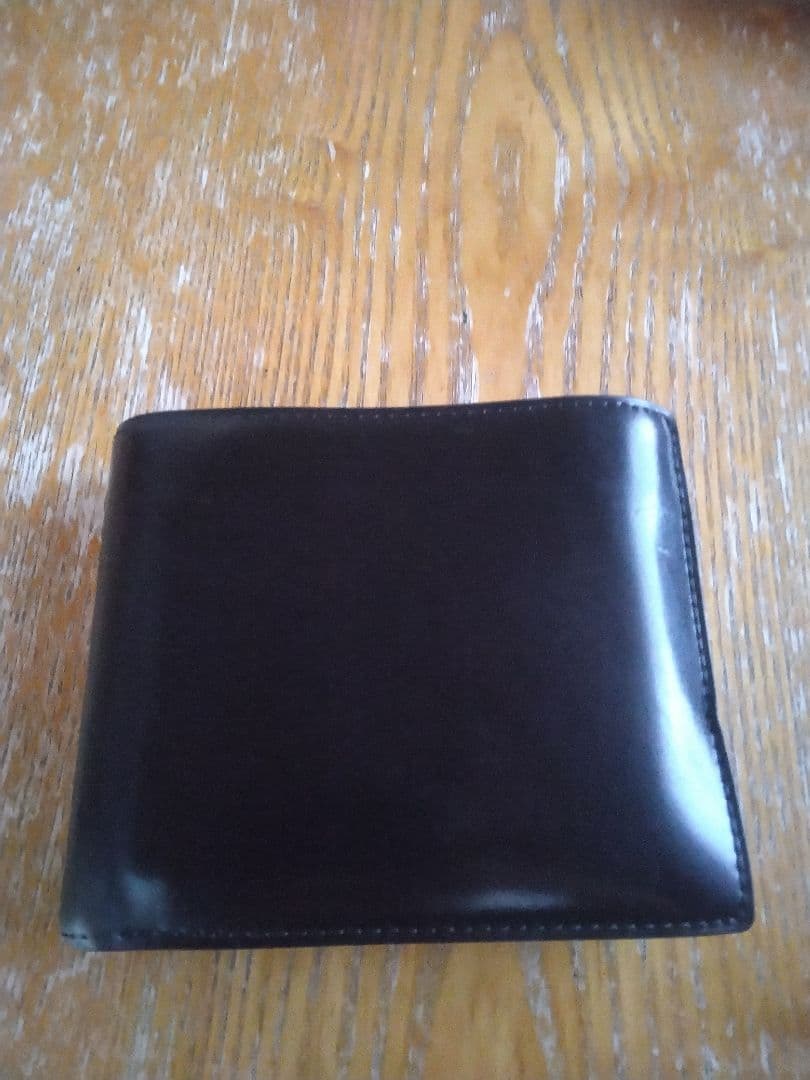 GANZO 二つ折り財布 黒 レザー