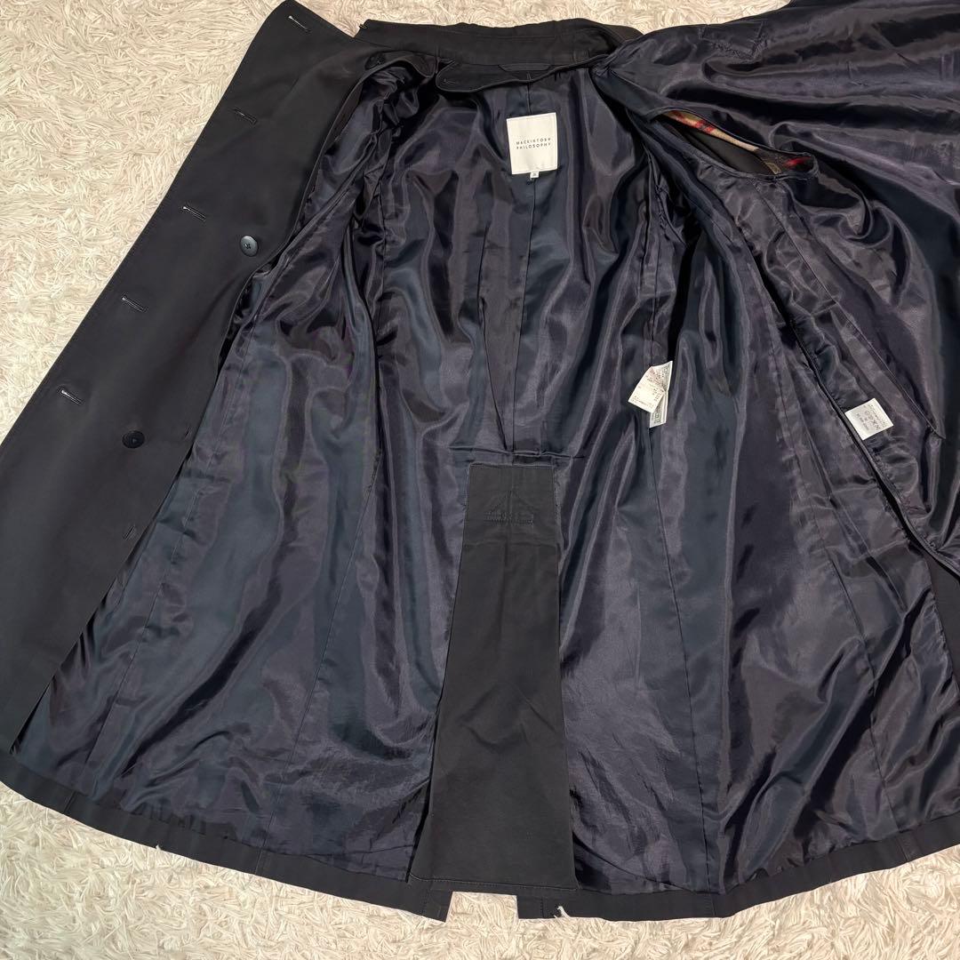 マッキントッシュロンドン トレンチコート ライナー付 チェック 2way 黒紺