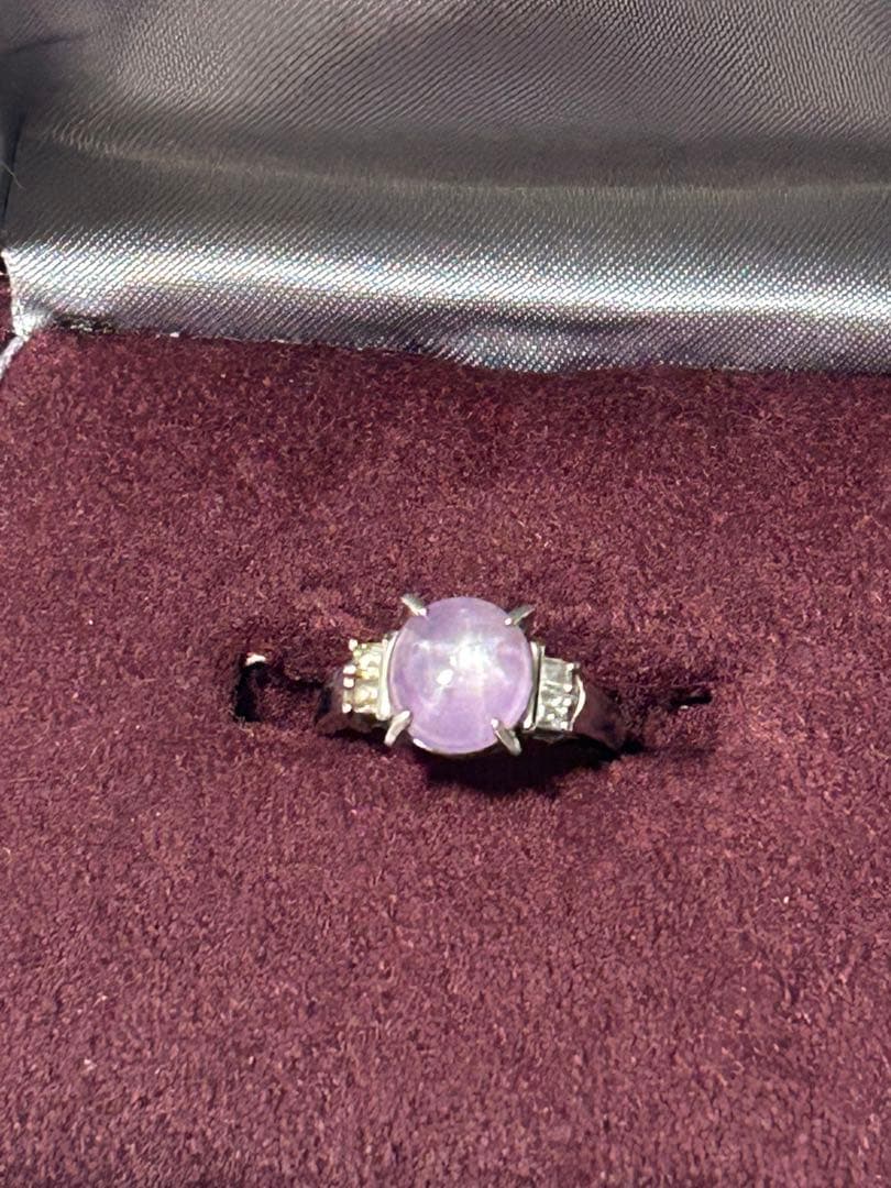 スターサファイア、ダイヤのプラチナリング