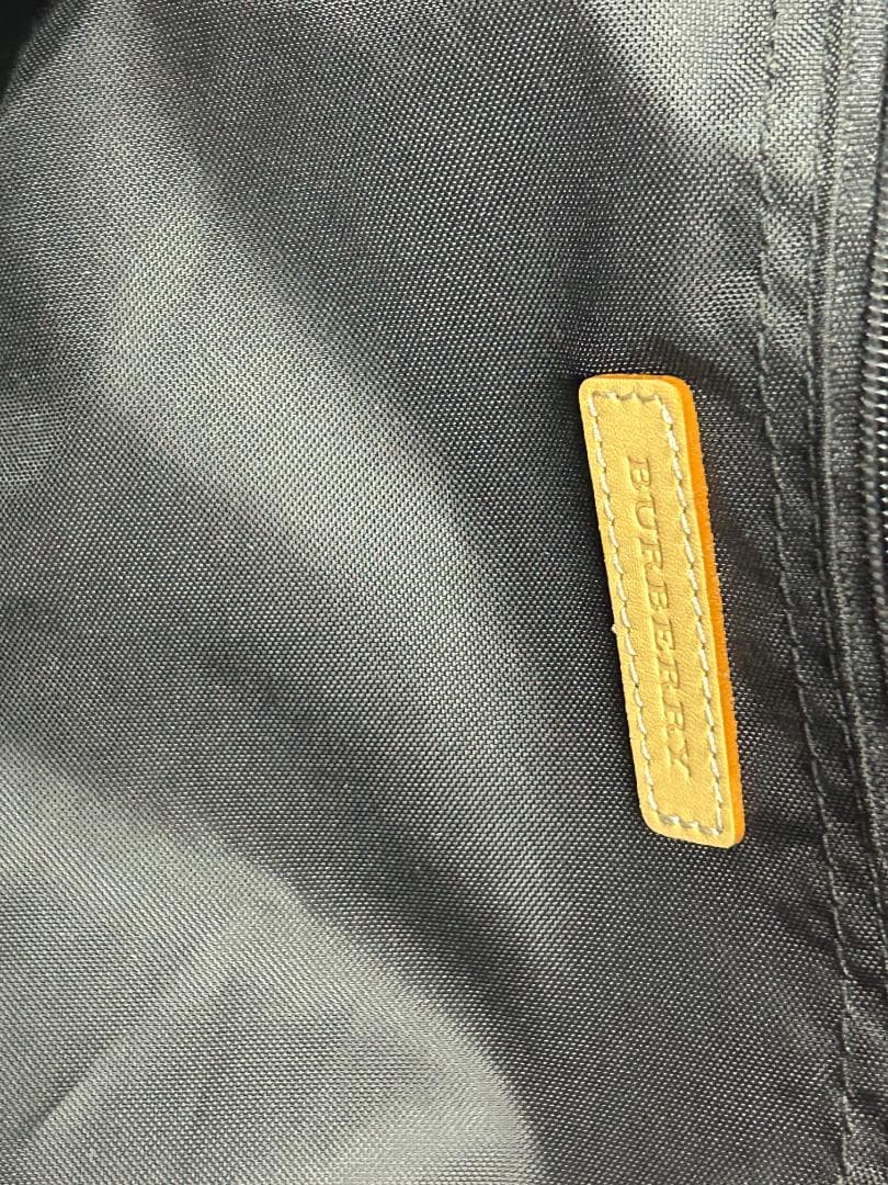 BURBERRY バーバリー ボストンバッグ ナイロン レザー 赤 ベージュ