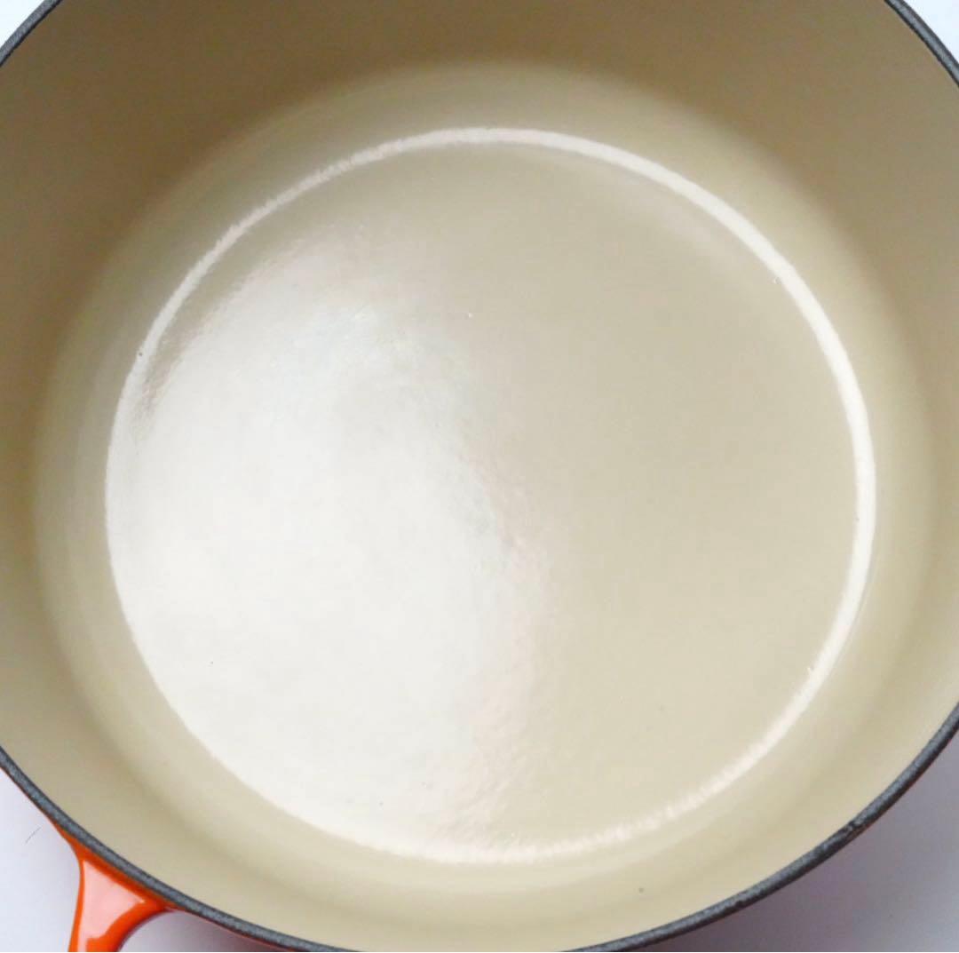 【美品】LE CREUSET　ココット ロンド オレンジ　24cm