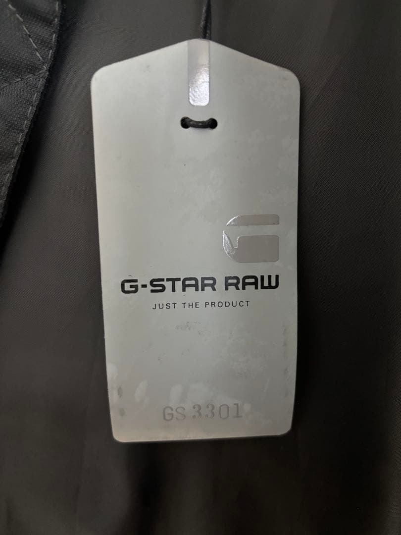 【未使用】ジースターロゥ レザーボンバージャケット　牛革　リブ　金ボタン　黒