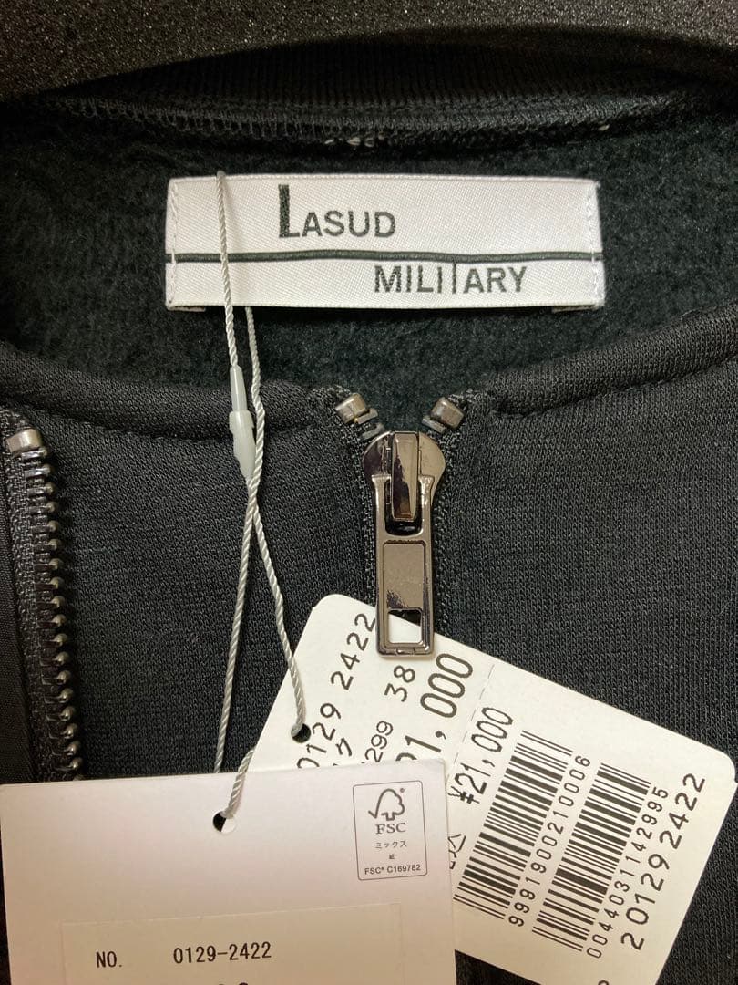 ヤマダヤ系列　Lasud Military ドッキングワンピース　ブラック裏起毛