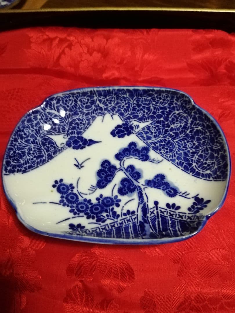 明治の印判6枚人気の富士山(富士に松、菊)草唐草