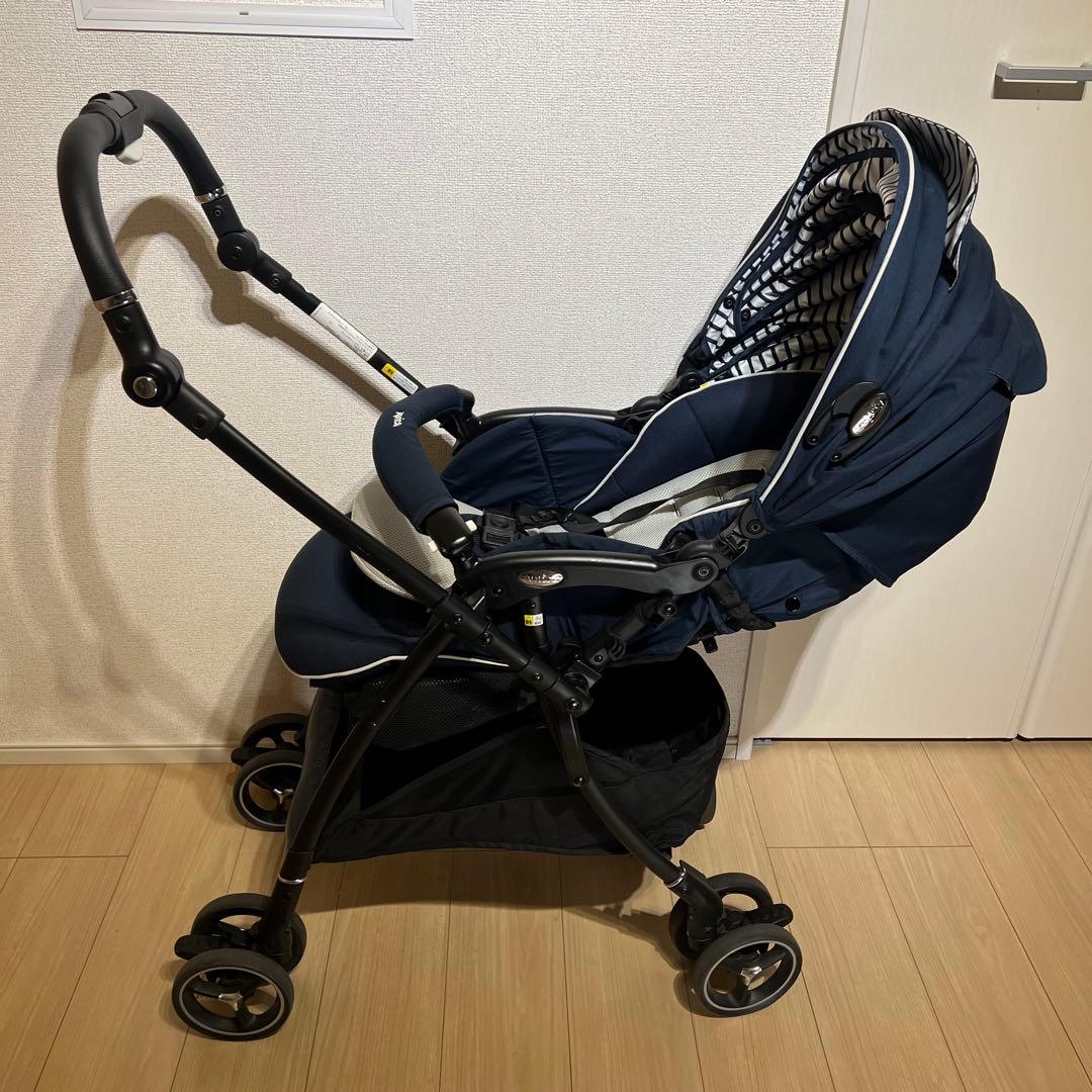 Aprica ラクーナビッテクッション ネイビー 美品 アップリカ 両対面型