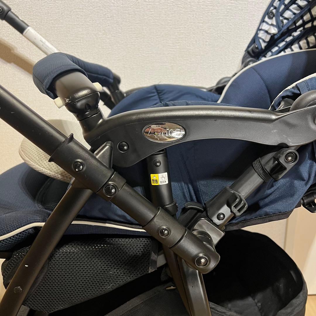 Aprica ラクーナビッテクッション ネイビー 美品 アップリカ 両対面型