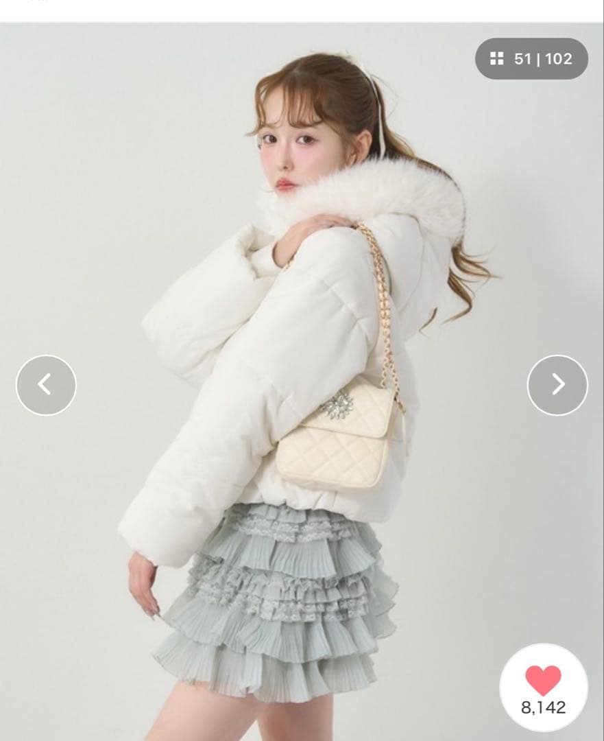 新品　ワンアフターアナザーナイスクラップ　アイボリー　ダウンジャケット　フリー