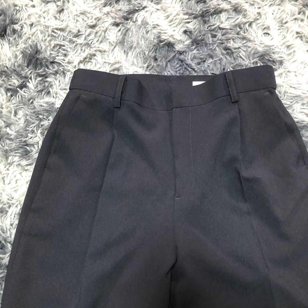 スーツセレクト【LL】パンツスーツ セットアップ ノーカラー ネイビー