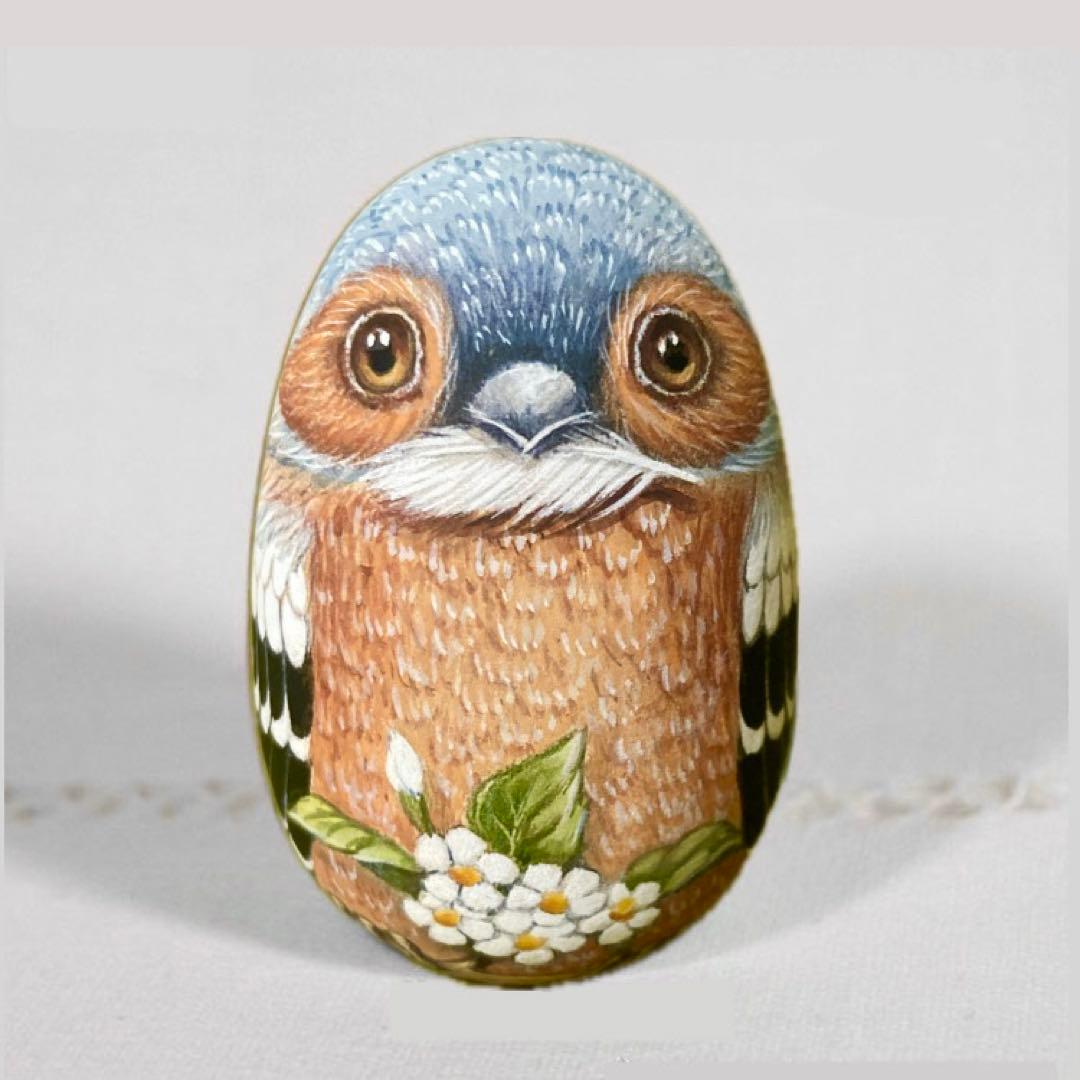 ロシア雑貨☆イースターエッグ　オーナメント『フィンチ』マトリョーシカ