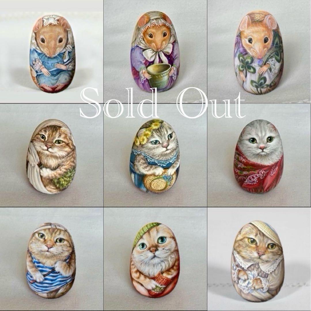 ロシア雑貨☆イースターエッグ　オーナメント『フィンチ』マトリョーシカ