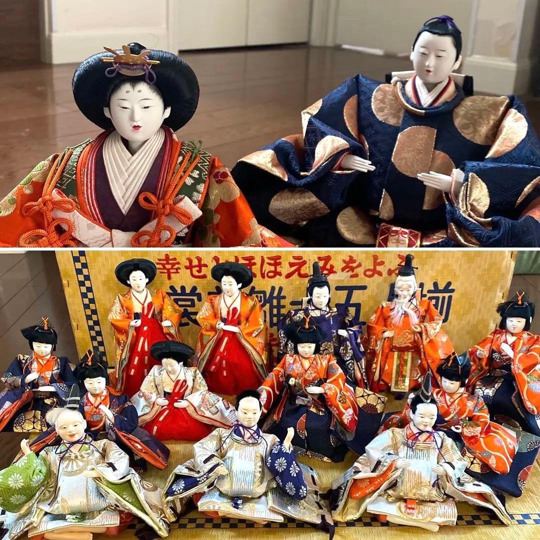 雛人形 十五人揃え 段飾り 昭和45年 昭和 昭和レトロ ひな祭り 桃の節句