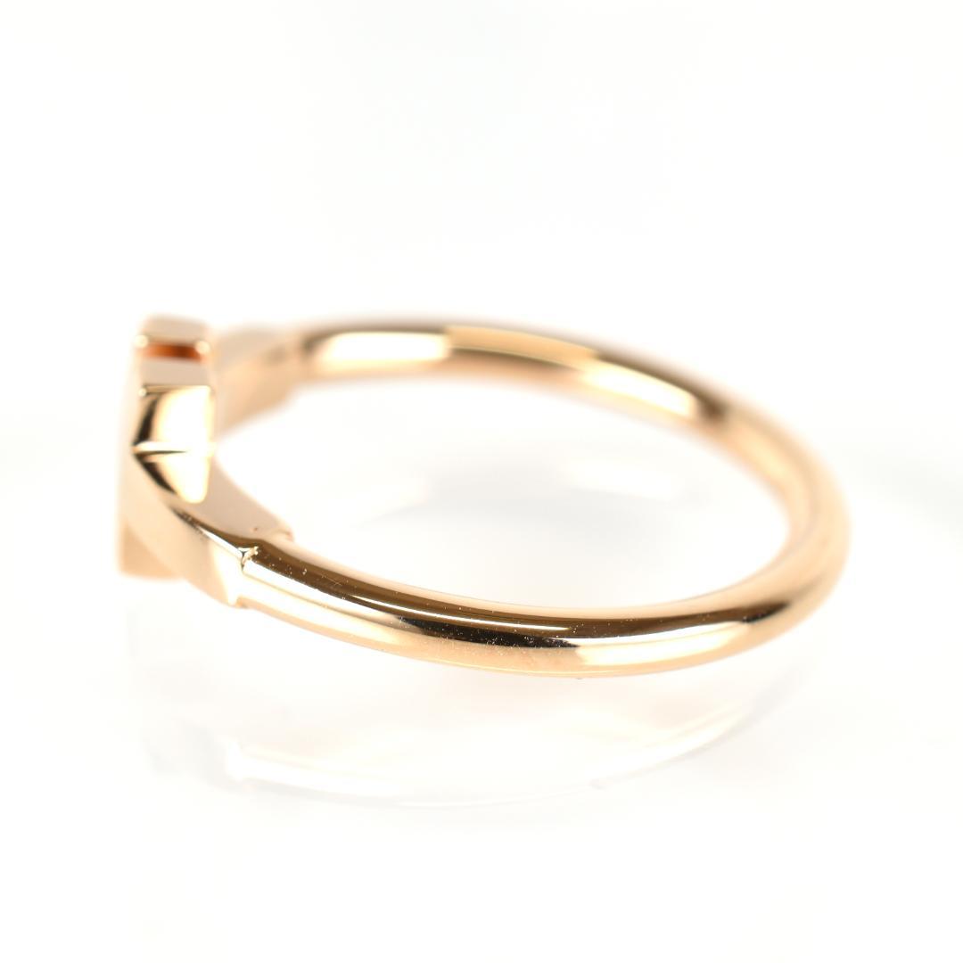 【新品仕上げ済】TIFFANYティファニー Tワイヤーローズゴールドリング