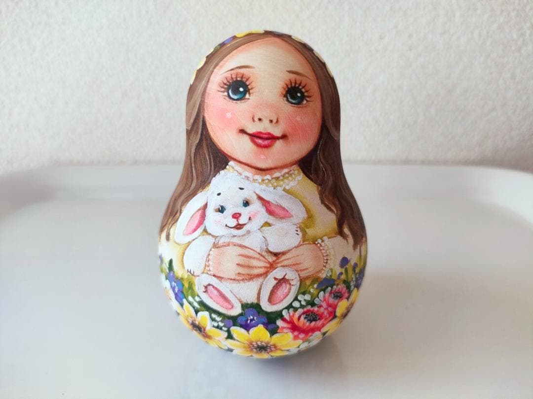 【KV001】10cm級 おきあがりこぼし カバノヴァ　花冠