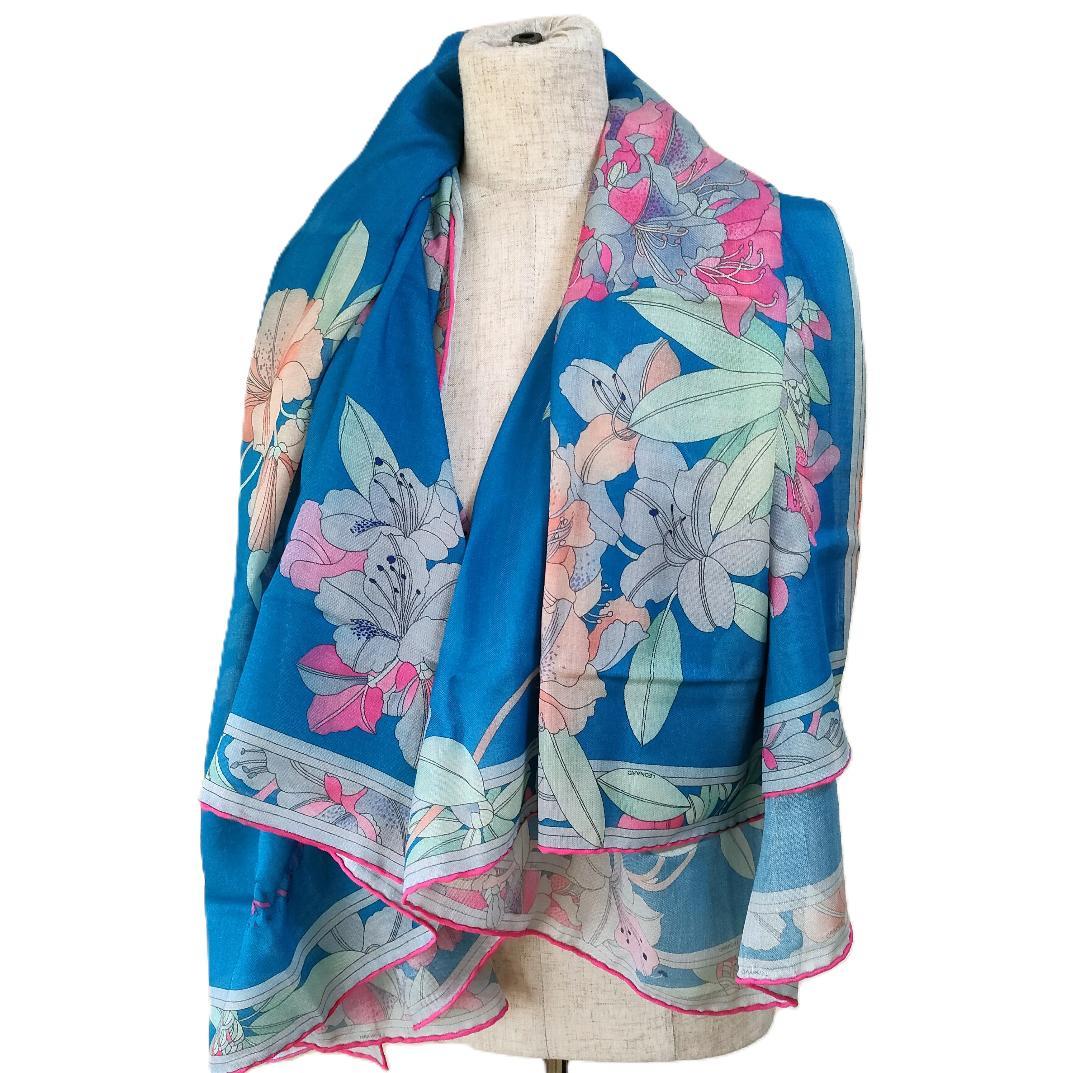 新品 12万 近年 大判 LEONARD レオナール ストール カシミア